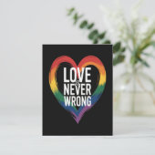 Liebe ist niemals falsch Pride Month LGBT Save The Date (Stehend Vorderseite)