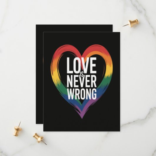 Liebe ist niemals falsch Pride Month LGBT Save The Date (Vorderseite/Rückseite Beispiel)