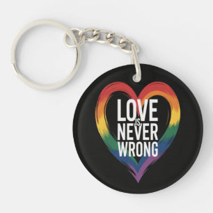 Liebe ist niemals falsch Pride Month LGBT Schlüsselanhänger