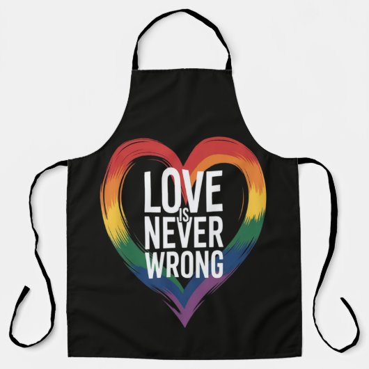 Liebe ist niemals falsch Pride Month LGBT Schürze (Vorderseite)