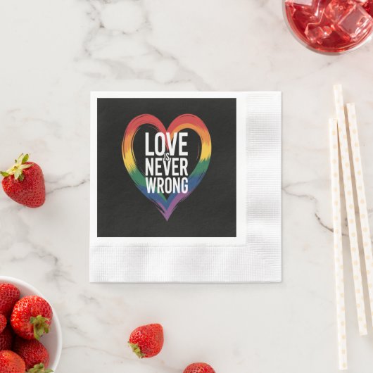 Liebe ist niemals falsch Pride Month LGBT Serviette (Beispiel)