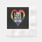 Liebe ist niemals falsch Pride Month LGBT Serviette (Vorderseite)