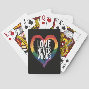 Liebe ist niemals falsch Pride Month LGBT Spielkarten