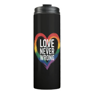 Liebe ist niemals falsch Pride Month LGBT Thermosbecher