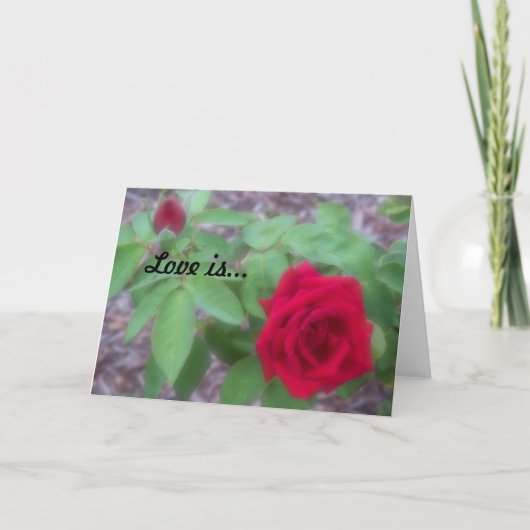 "Liebe ist"-Notizkarte (Vorderseite)