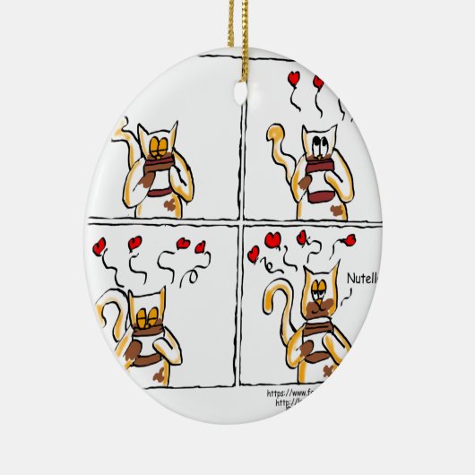 Liebe ist Nutella Keramik Ornament (Rechts)