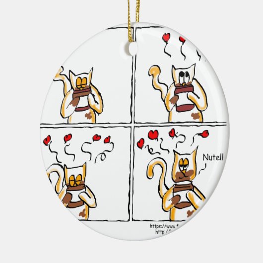 Liebe ist Nutella Keramik Ornament (Links)