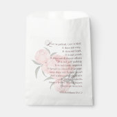 Liebe ist Patient 1 Korinther 13:4-7 Peony Geschenktütchen (Vorderseite)