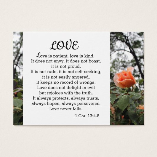 Liebe ist Patient 1 Korinther 13:4-8 Brieftasche K (Vorderseite)