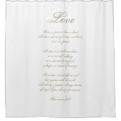 Liebe ist Patient | 1 Korinther 13 | Elegant Ivory Duschvorhang (Vorderseite)