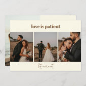 Liebe ist Patient 4 Foto Hochzeitsankündigung Ankündigung (Vorne/Hinten)