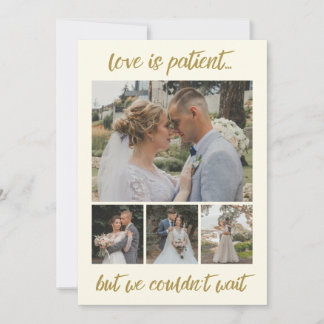 Liebe ist Patient 6 Foto Hochzeitsankündigung Ankündigung