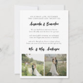 Liebe ist Patient 6 Foto Hochzeitsankündigung Ankündigung (Rückseite)