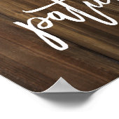 Liebe ist Patient auf Imitaten Holz | Poster (Ecke)