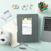 Liebe ist Patient Biete Zitat Imitate Gold Typogra Aufkleber (iPad Hülle)