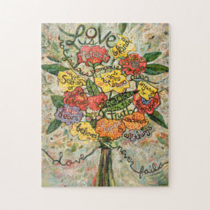 Liebe ist Patient Colorful Jigsaw Puzzle