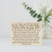 Liebe ist patient Kind-nie Versagt~Scripture~Weddi Postkarte (Stehend Vorderseite)