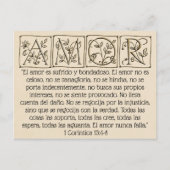 Liebe ist patient Kind-nie Versagt~Scripture~Weddi Postkarte (Vorderseite)