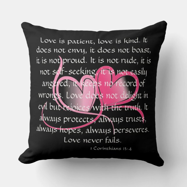 Liebe ist Patient Kissen (Vorderseite)