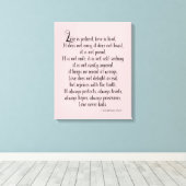 Liebe ist Patient Leinwanddruck (Insitu (Holzboden))