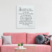 Liebe ist Patient Leinwanddruck (Insitu (Wohnzimmer))