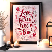 Liebe ist Patient Liebe ist Kind 1 Korinther 13:4 Poster
