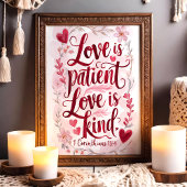 Liebe ist Patient Liebe ist Kind 1 Korinther 13:4 Poster