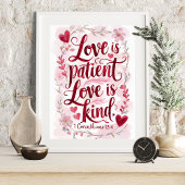 Liebe ist Patient Liebe ist Kind 1 Korinther 13:4 Poster