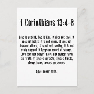 Liebe ist Patient Postkarte