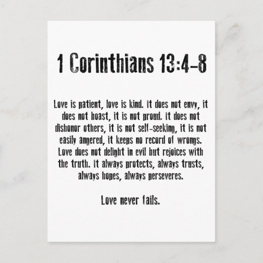 Liebe ist Patient Postkarte (Vorderseite)