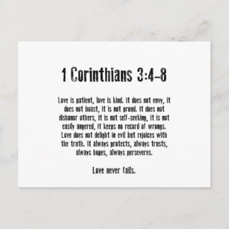 Liebe ist Patient Postkarte