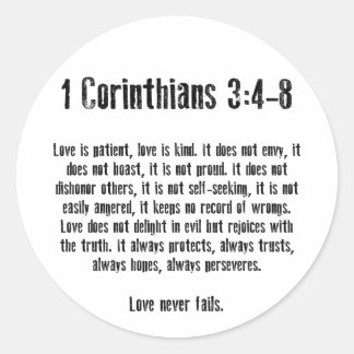Liebe ist Patient Runder Aufkleber