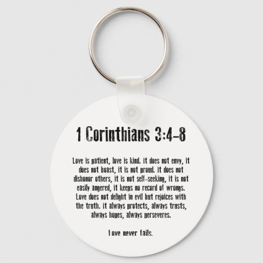 Liebe ist Patient Schlüsselanhänger (Vorderseite)