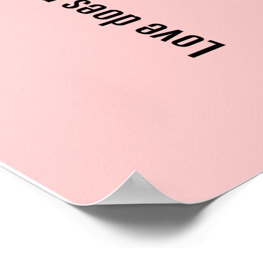 Liebe ist Patient Scramble Rosa ungerahmt oder ger Poster (Ecke)