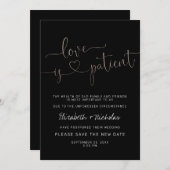 Liebe ist Patient | Verspätete Hochzeitsankündigun Einladung (Vorne/Hinten)