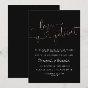 Liebe ist Patient   Verspätete Hochzeitsankündigun Einladung