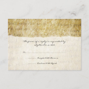 Liebe ist Patient Vintage Wedding UAWG for Square RSVP Karte