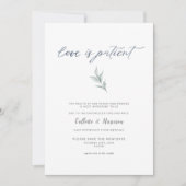 Liebe ist Patientenänderung des Datums Wasserfarbs Einladung (Vorderseite)