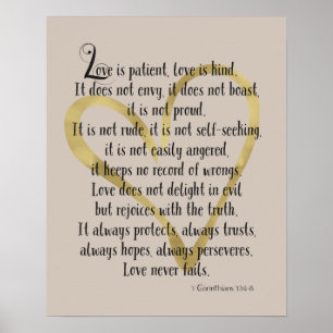 Liebe ist Patientenherz Poster