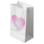 Liebe ist Patientenquote Valentine | Geschenktüte (Vorderseite Schrägansicht)