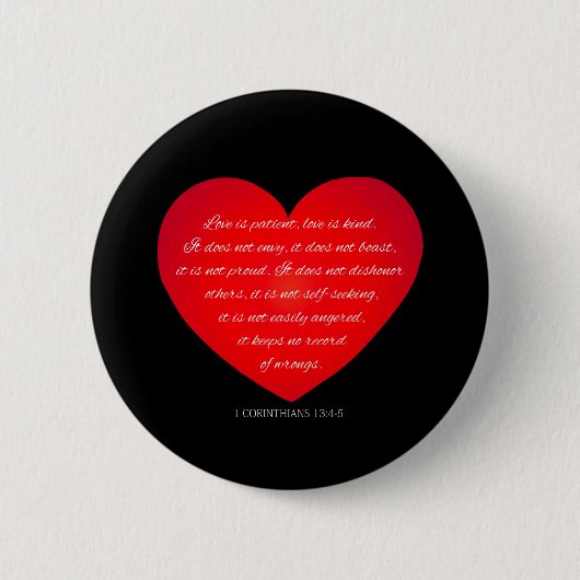 Liebe ist Patientenquote Valentine | Schaltfläche Button (Vorderseite)