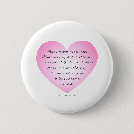 Liebe ist Patientenquote Valentine | Schaltfläche  Button (Vorderseite)