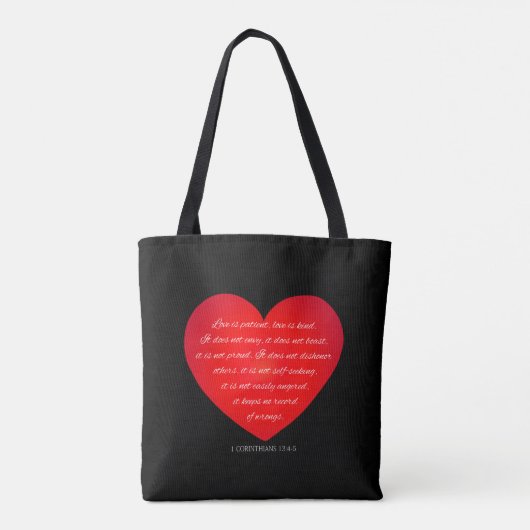 Liebe ist Patientenquote Valentine | Tasche (Rückseite)