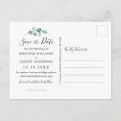 Liebe ist Patientenschwarz-Script-Foto Gerettet Un Ankündigungspostkarte (Rückseite)