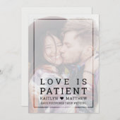 Liebe ist Patientenverblassenes Foto Minimalistisc Save The Date (Vorne/Hinten)