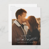 Liebe ist Patientenwechsel am Hochzeitstag Ankündigungspostkarte (Vorne/Hinten)