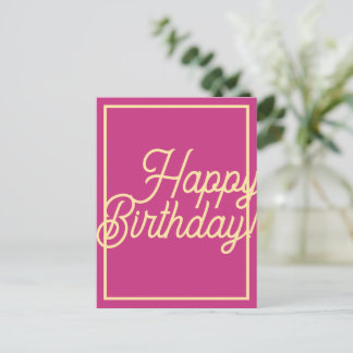 Liebe ist Pink Happy Birthday Card Postkarte