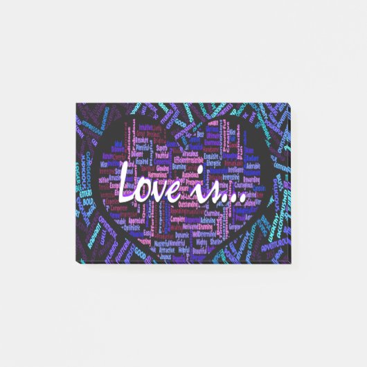 Liebe ist… post-it klebezettel (Vorderseite)