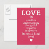 Liebe ist ... Postkarte (Vorne/Hinten)
