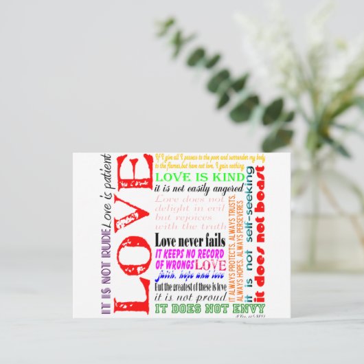 Liebe ist... postkarte (Stehend Vorderseite)